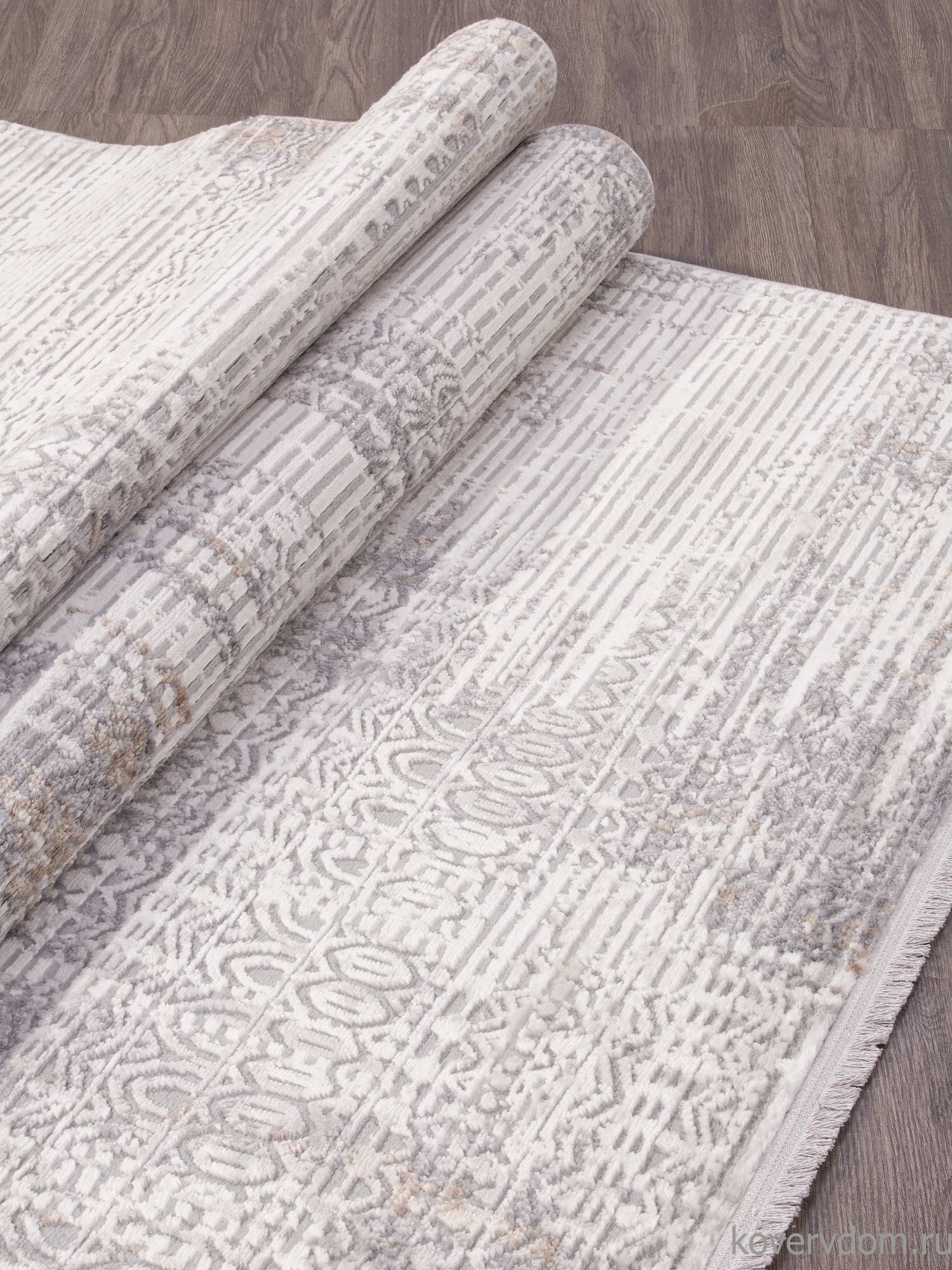 Ковер ALANYA 22403A WHITE / GREY SHR