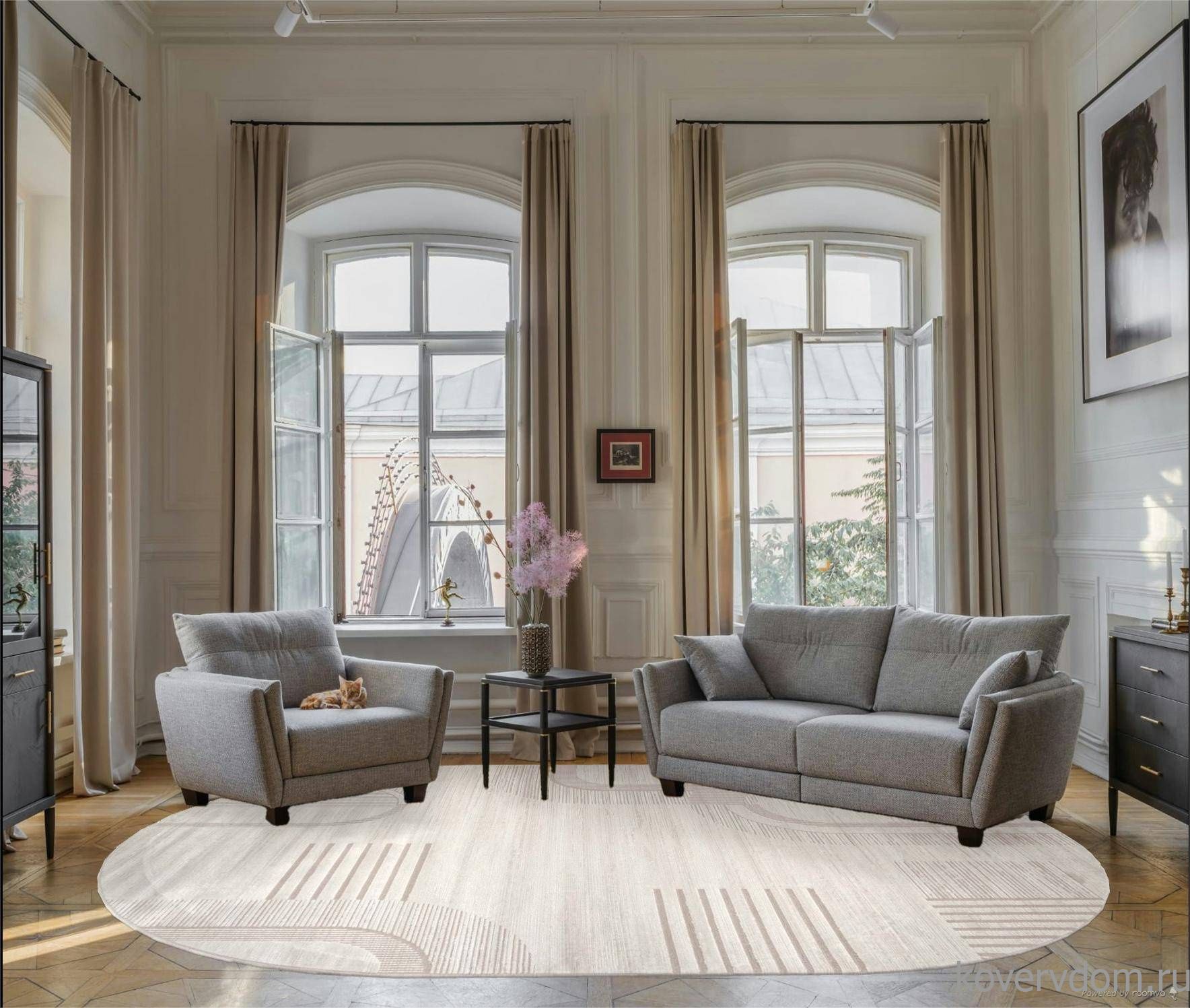 Ковер DIOS F437 CREAM Овал Ковер DIOS F437 CREAM Овал