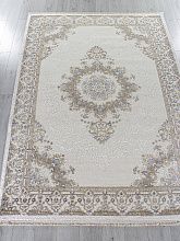 Пушистый ковер ESSA 27236A CREAM / BLUE