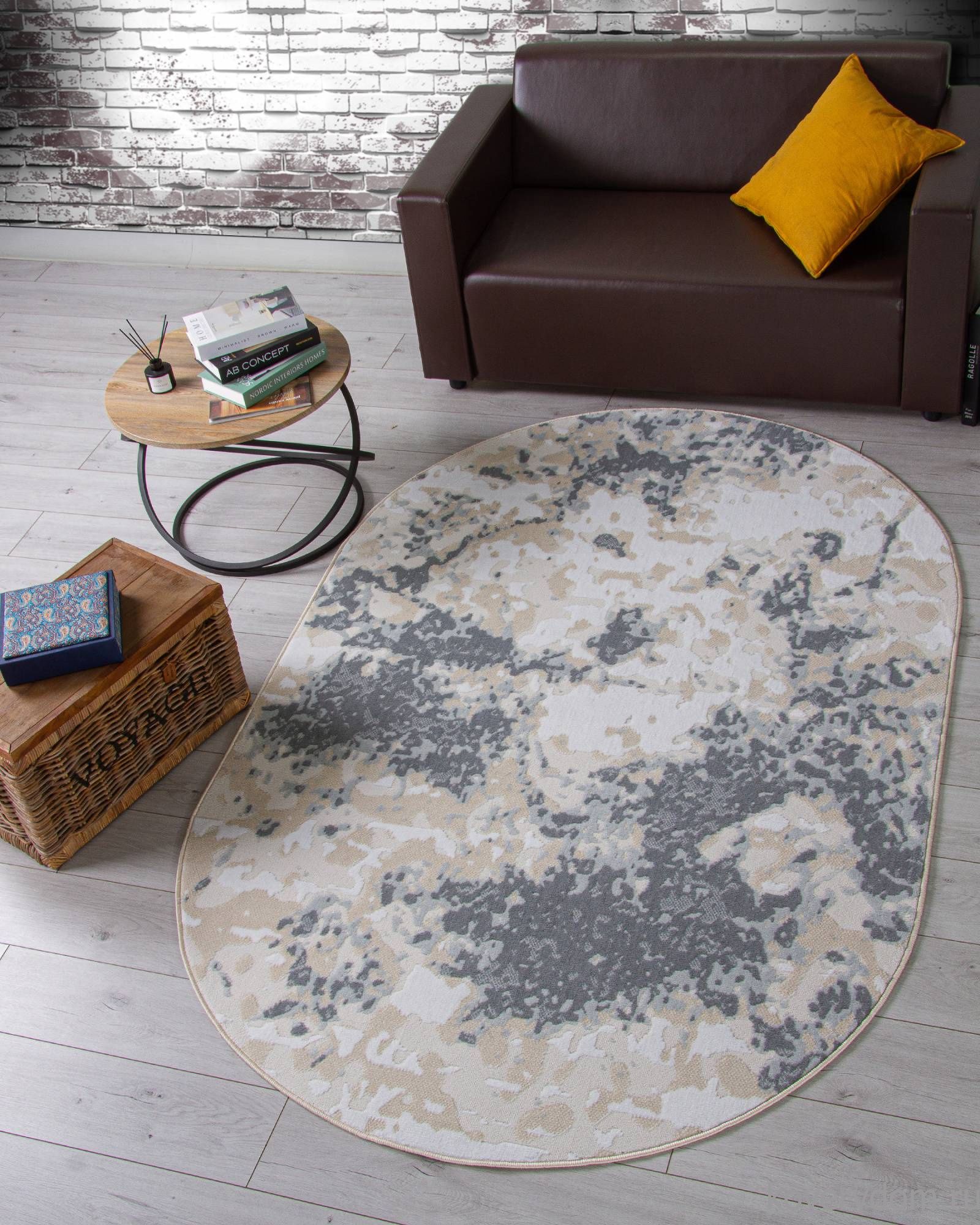 Ковер CUBA F269 BLUE Овал