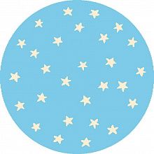 Круглый ковер детский голубой FUNKY TOP STARF blue ROUND