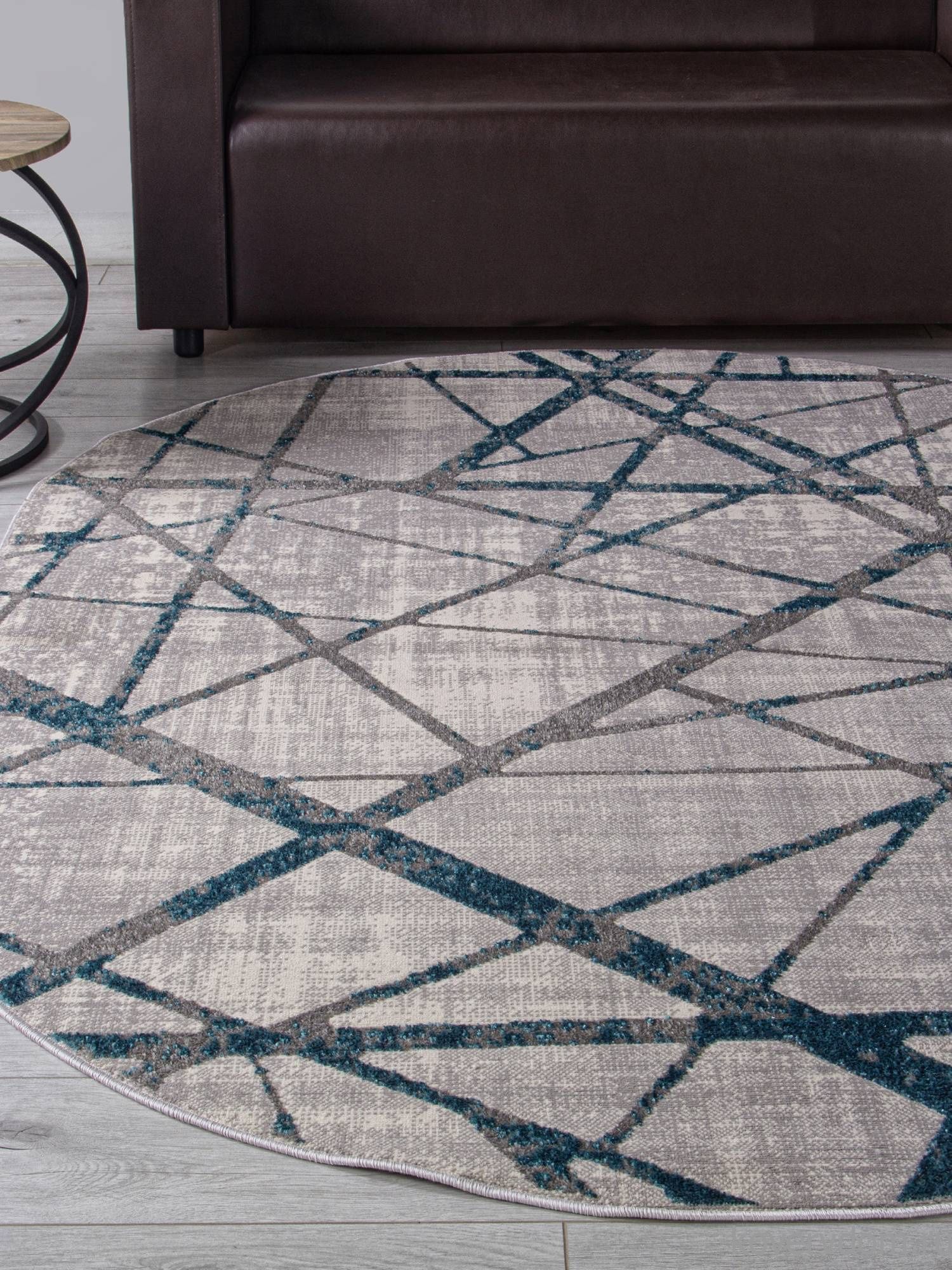 Ковер LIMAN F478 GRAY-BLUE Овал