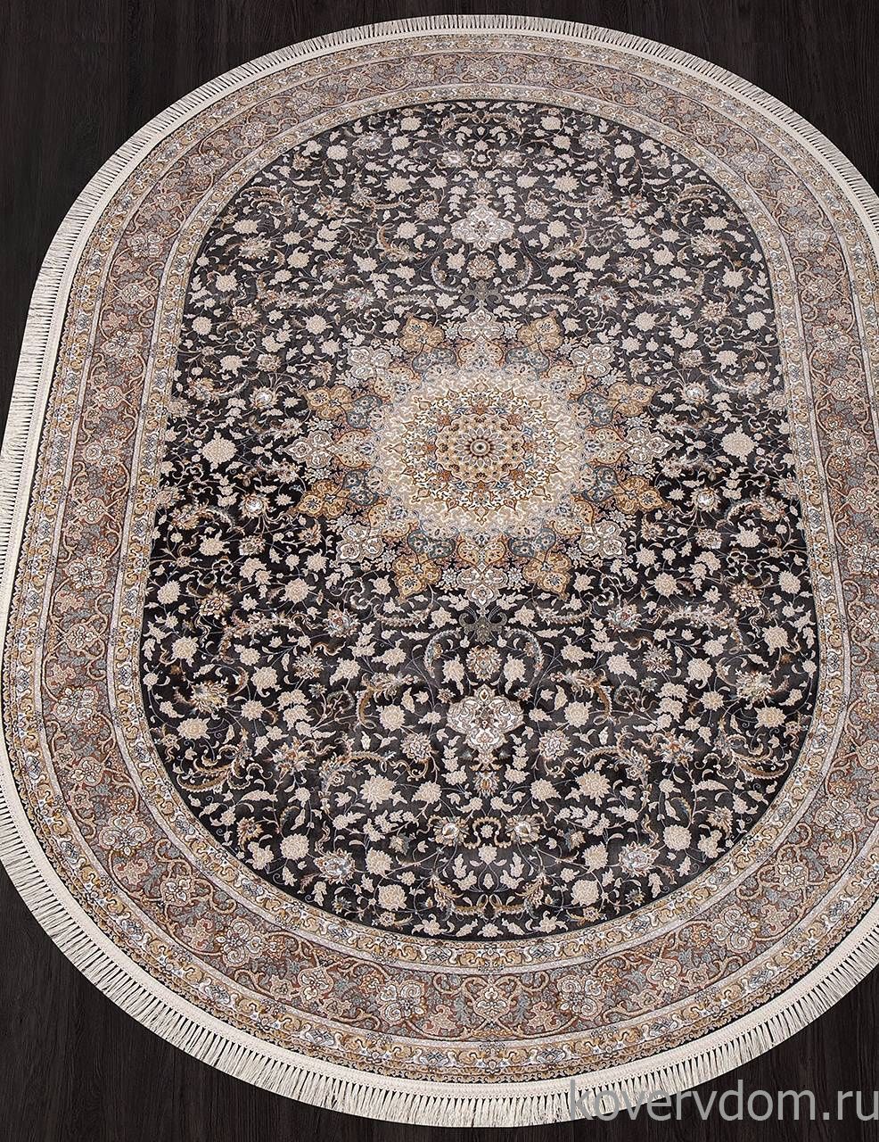 Ковер FARSI 1200 G120 DARK GRAY Овал