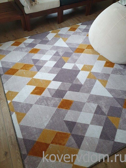 Ковер-палас АБСТРАКЦИЯ ромбы 2089 цвет 109 серо-горчичный Ковер-палас АБСТРАКЦИЯ ромбы 2089 цвет 109 серо-горчичный