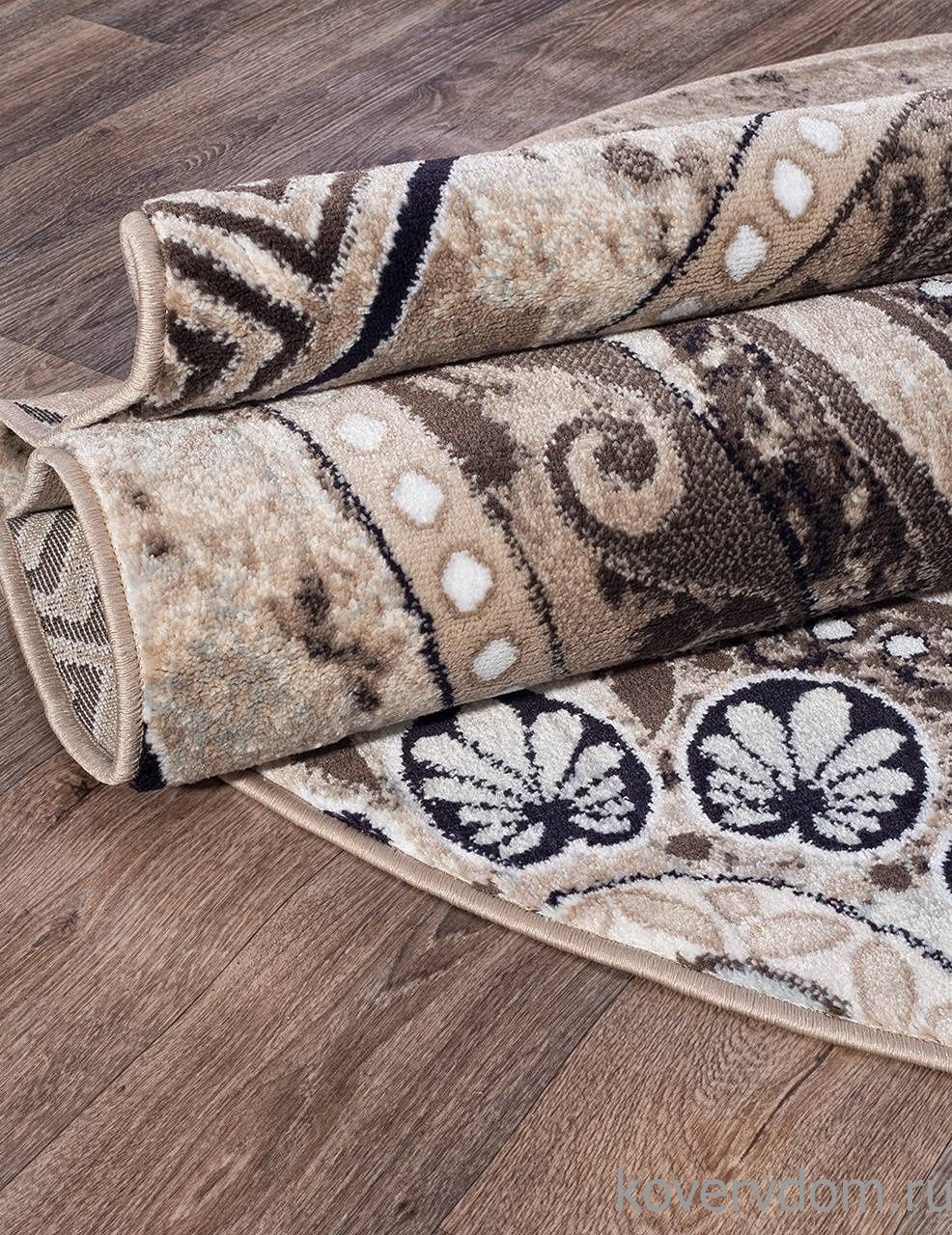 Ковер VALENCIA DELUXE d300 BROWN Овал