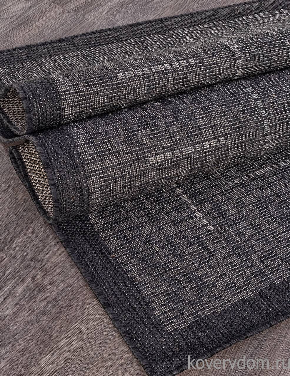 Ковер циновка VEGAS S008 BLACK-GRAY