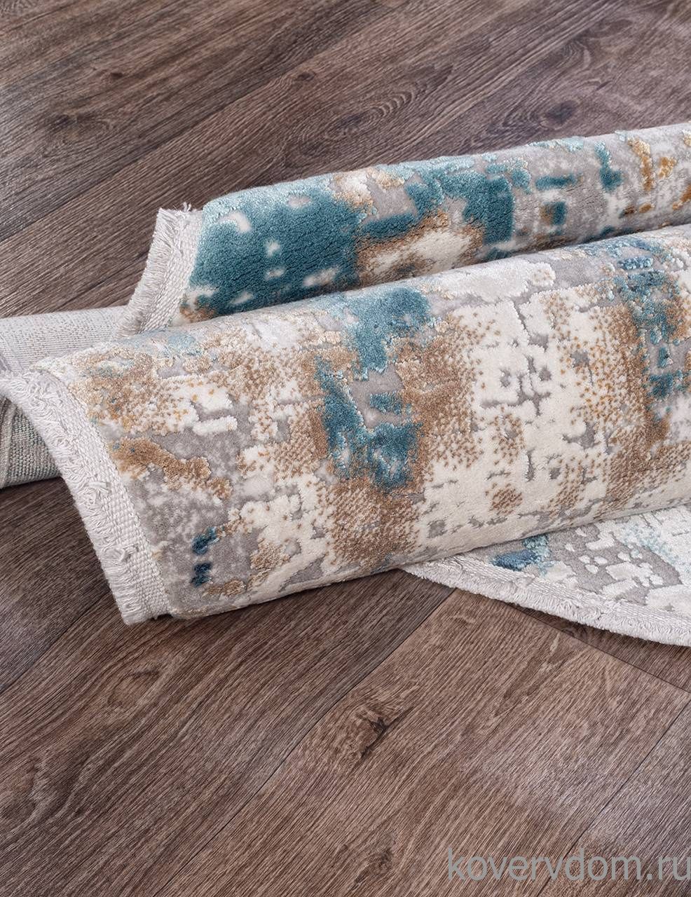 Ковер ALLURES 12004 CREAM / BLUE Круг