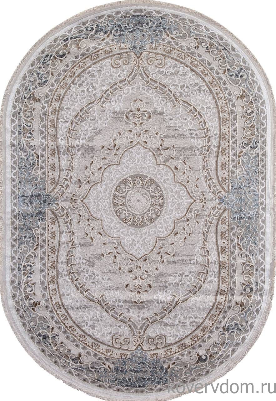 Ковер RODOS 7439A L.BLUE / CREAM Овал