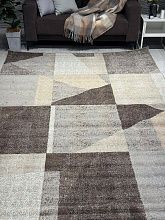 Ковер в гостиную серый PRAGA 06052A BROWN / TOZ GRI